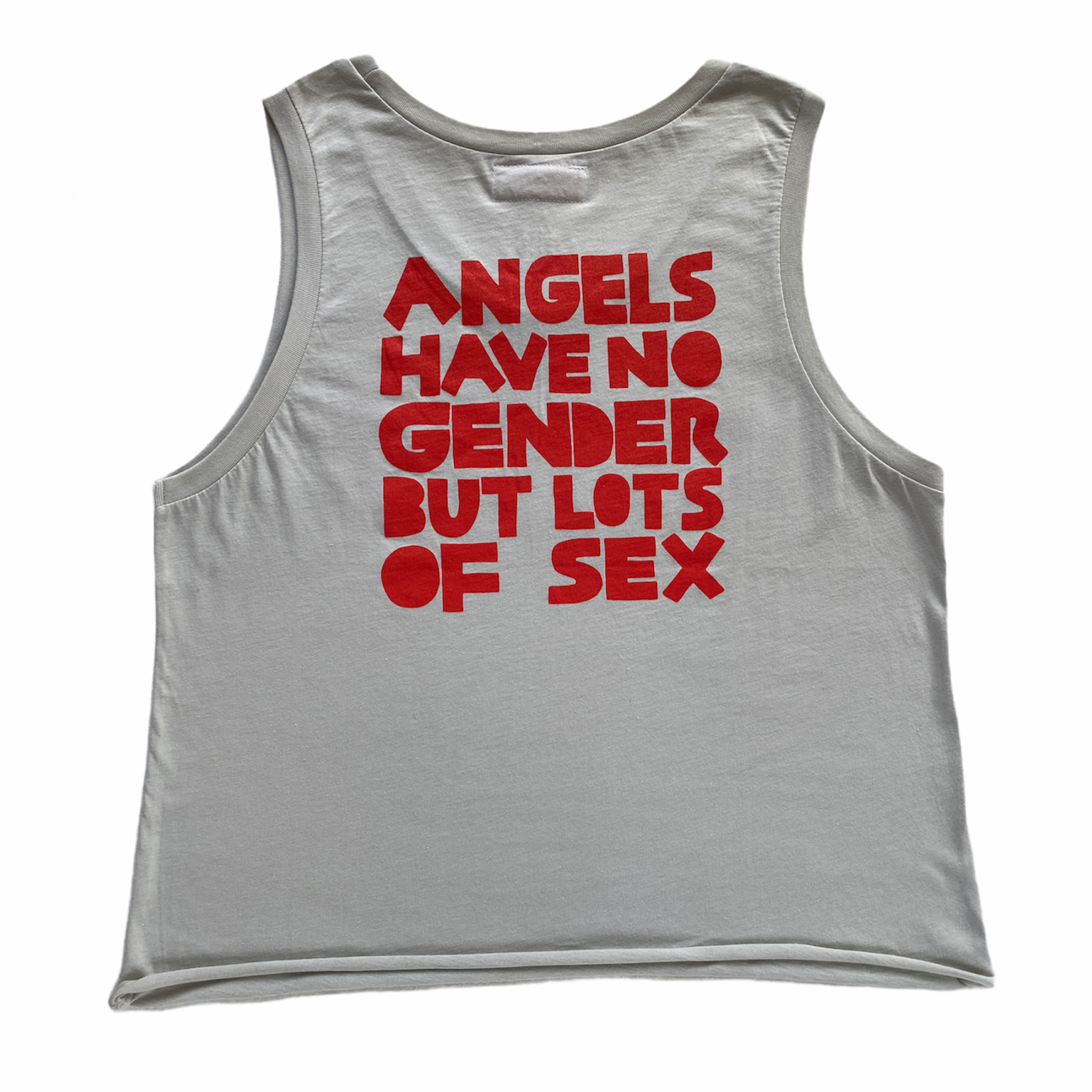 ANGELS HAVE NO GENDER (NSFW) red on grey