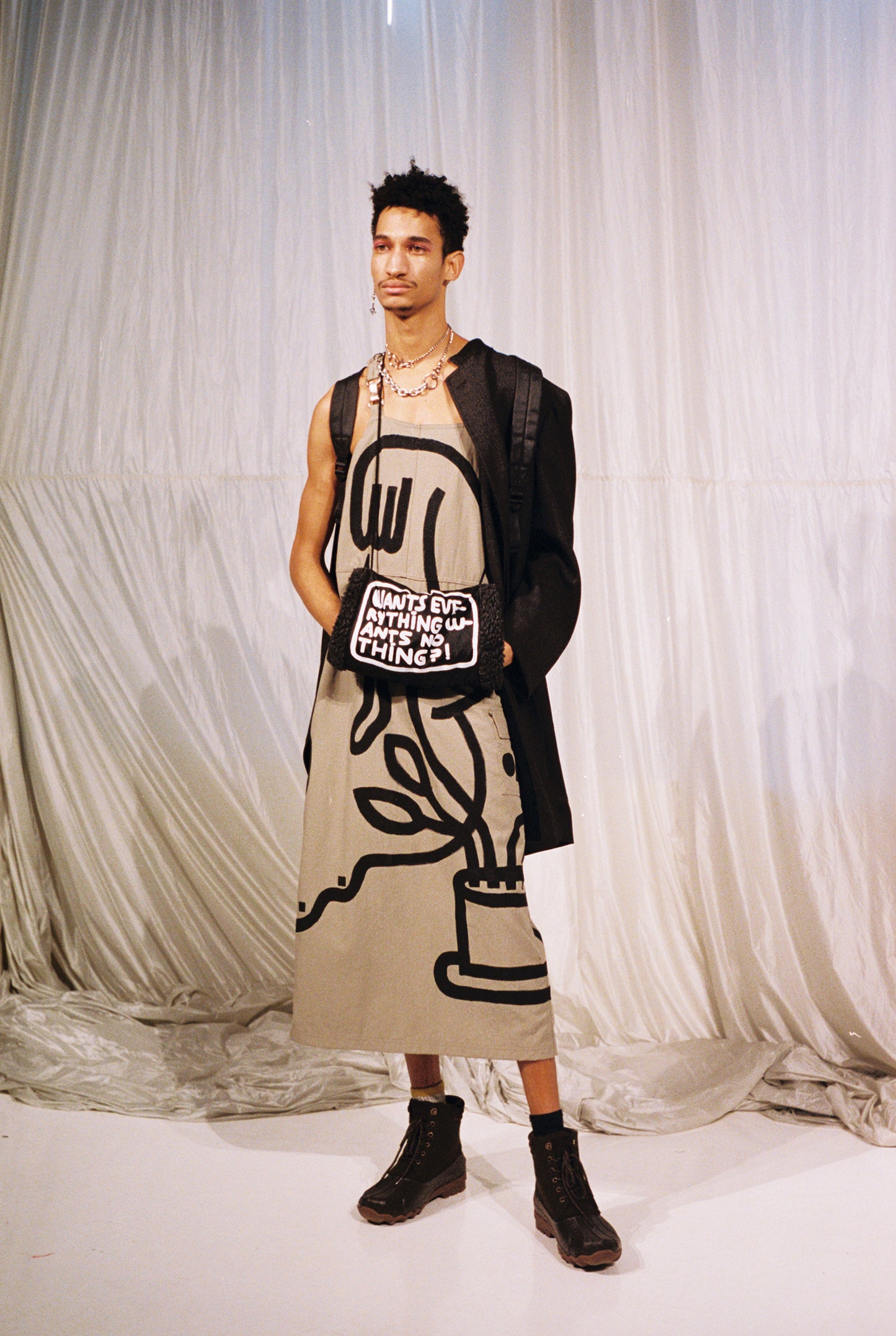 plant drinker overall dress