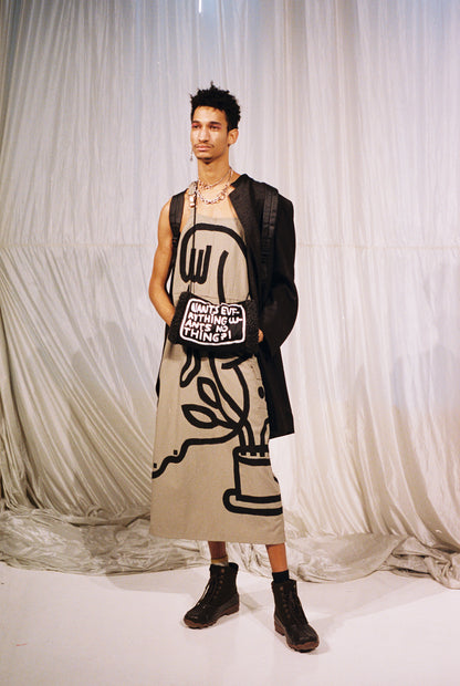 plant drinker overall dress