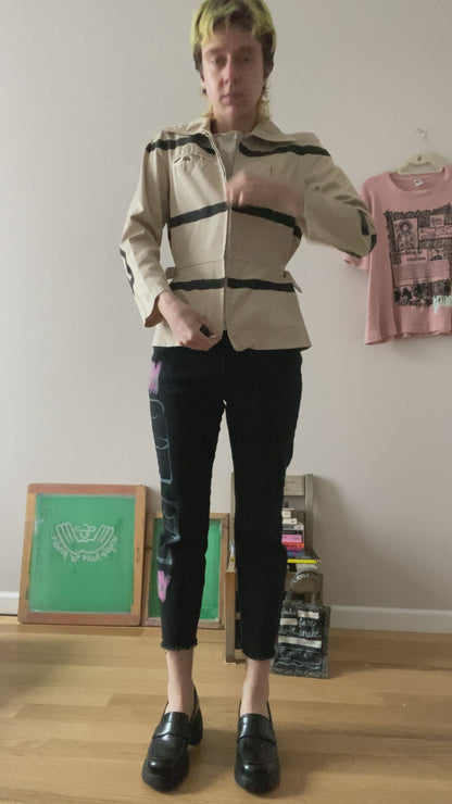 PAINTED STRIPES beige jacket